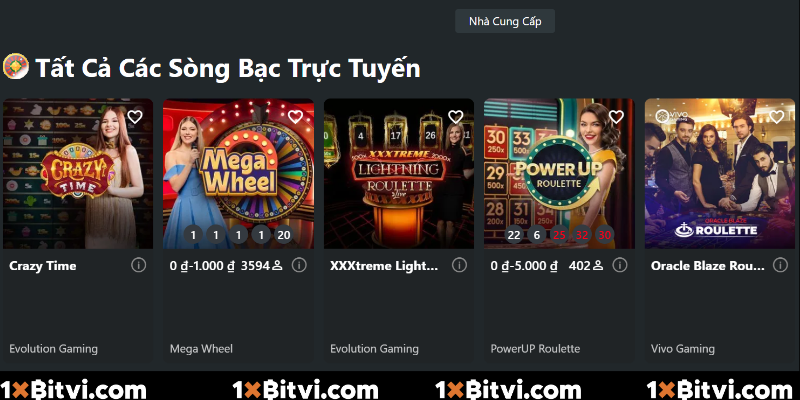 Đôi nét về live casino 1xbit chất lượng
