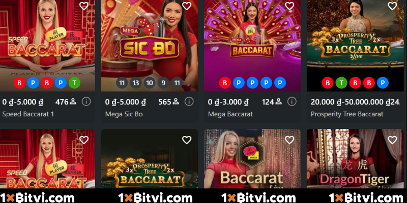 Bật mí mẹo chơi live casino 1xbit